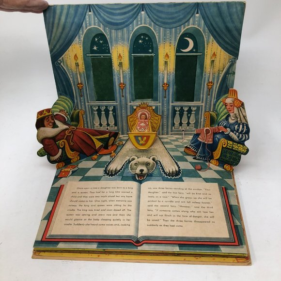 VINTAGE SLEEPING BEAUTY POP-UP BOOK Kubasta 1961 - Picture 2 of 13